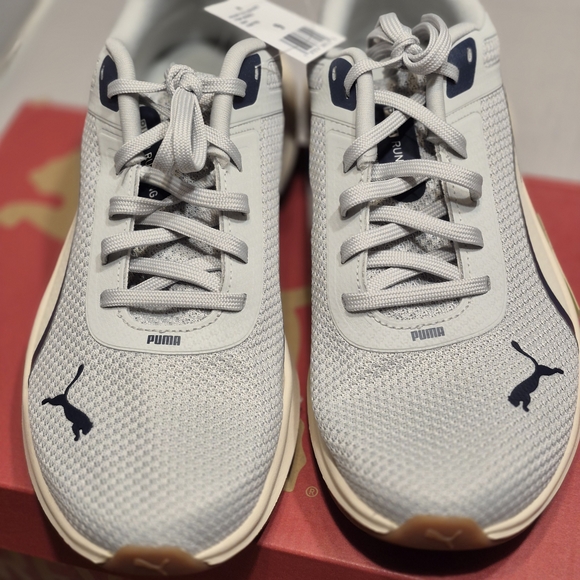 Puma White and Blue Athletic Shoes main image 6
